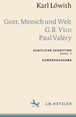 Gott, Mensch und Welt – G.B. Vico – Paul Valéry: Sämtliche Schriften, Band 9 (German Edition)