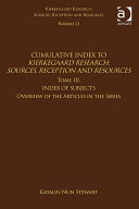 Volume 21, Tome III: Cumulative Index: Index of Subjects, Overview of the Articles in the Series