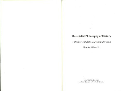 Materialist Philosophy of History