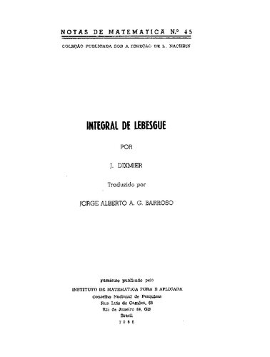 Integral de Lebesgue