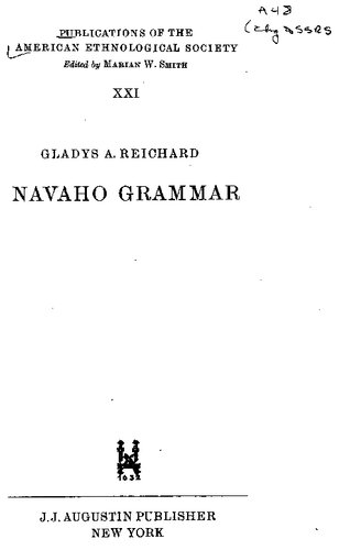 Navaho Grammar