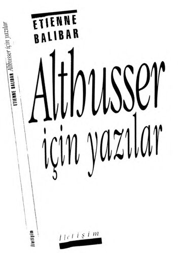 Althusser İçin Yazılar