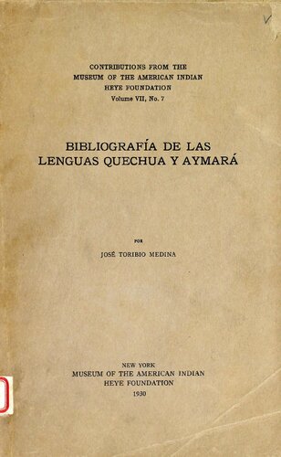 Bibliografía de las lenguas quechua y aymará