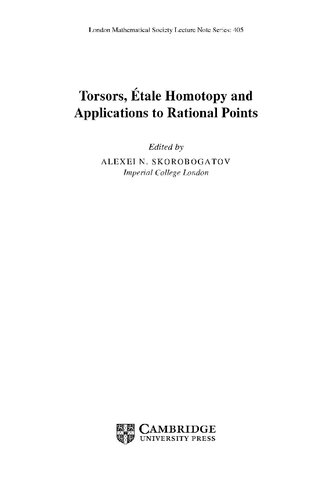 Torsors, Étale Homotopy and Applications to Rational Points