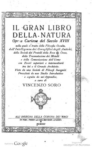 Il gran libro della Natura. Opera curiosa del secolo XVIII