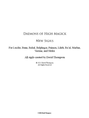 Daemons of High Magick, New Sigils