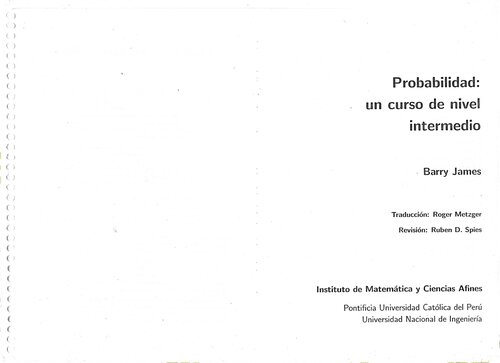 Probabilidad: Un curso de nível intermedio (Cap 01)