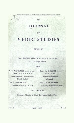 The Journal of Vedic Studies