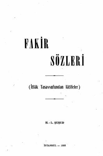 Fakir Sözleri