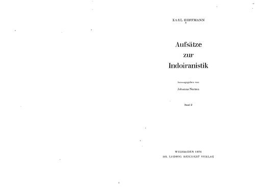 Aufsätze zur Indoiranistik