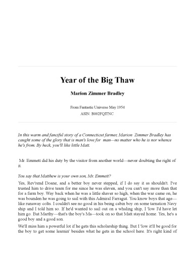 Year of the Big Thaw