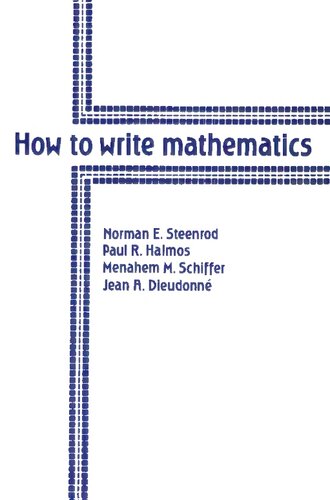 How to Write Mathematics