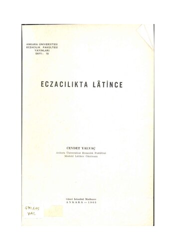 Eczacılıkta Latine