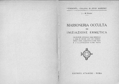 Massoneria Occulta e Iniziazione Ermetica