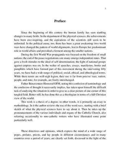 Race: The Reflections of a Theologian