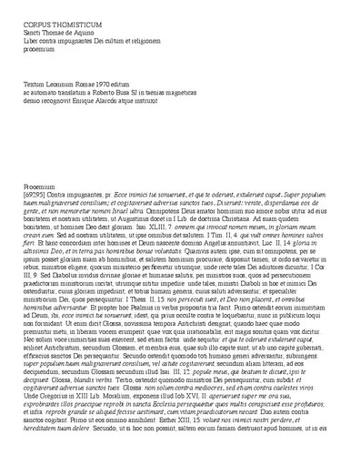 Liber contra impugnantes Dei cultum et religionem
