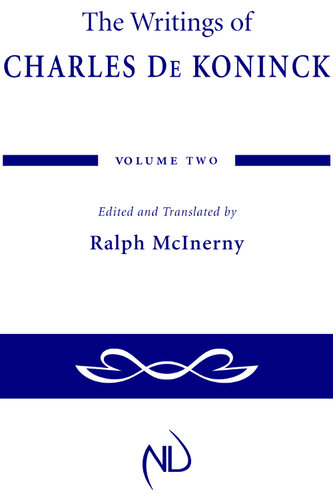Writings of Charles de Koninck (vol. 2)