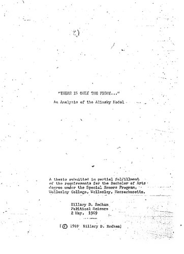 There Is Only the Fight: An Analysis of the Alinsky Model