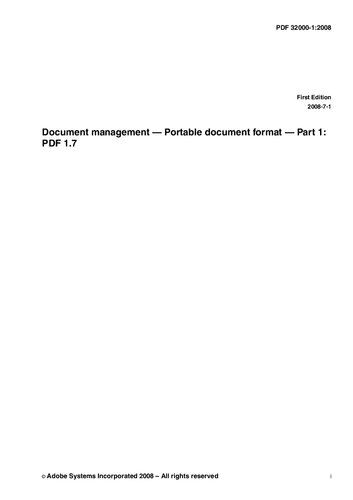 PDF 1.7 ISO 32000-1:2008 Specification