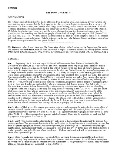 Haydock Catholic Bible Commentary (Old Testament)