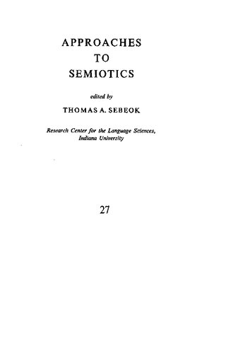 Approaches to Semiotics: Existential Graphs of Charles S. Peirce