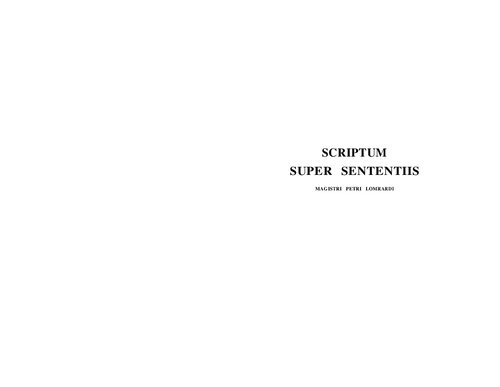 Scriptum super Sententiis 4