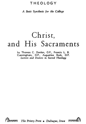 Christ, and His Sacraments
