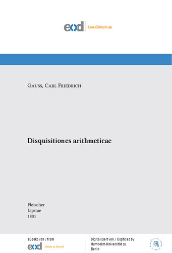 Disquisitiones Arithmeticæ