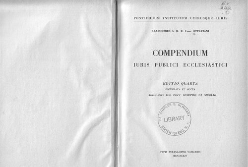Compendium iuris publici ecclesiastici (editio quarta)