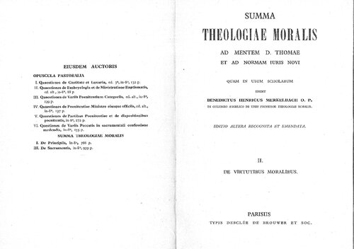 Summa Theologiæ Moralis (vol. 2): De virtutibus moralibus