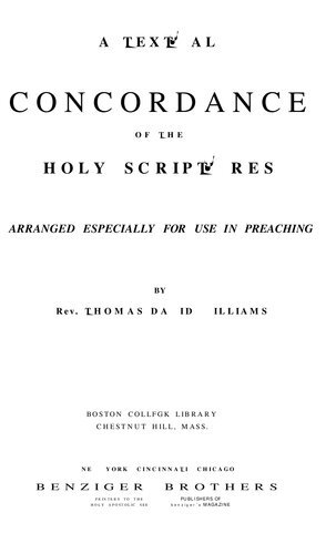 Textual Concordance of the Holy Scriptures
