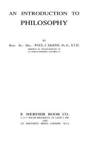 An Introduction to Philosophy