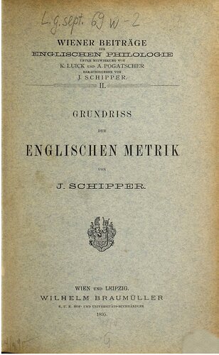 Grundriss der englischen Metrik