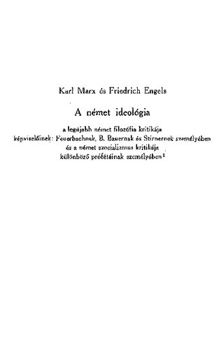 A német ideológia