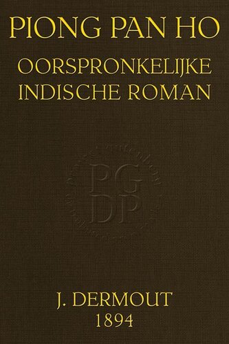 Piong Pan Ho: Oorspronkelijke Indische roman