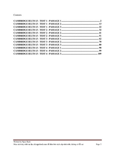 Giải thích Cambridge IELTS 13 - Reading