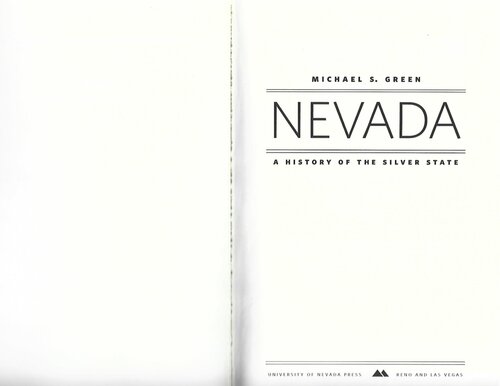 Nevada: A history of the Silver State