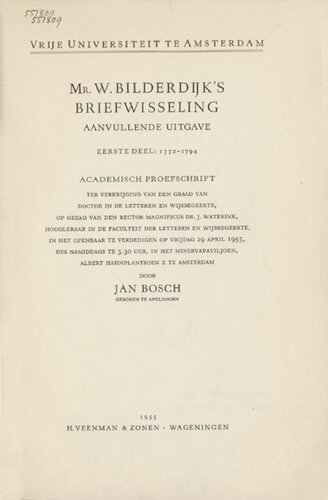 Briefwisseling. Deel 1. 1772-1794