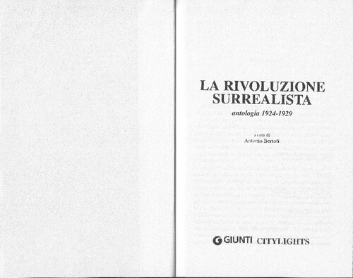 La rivoluzione surrealista. Antologia 1924-1929
