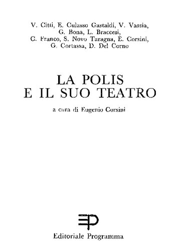 La polis e il suo teatro. Vol. 1