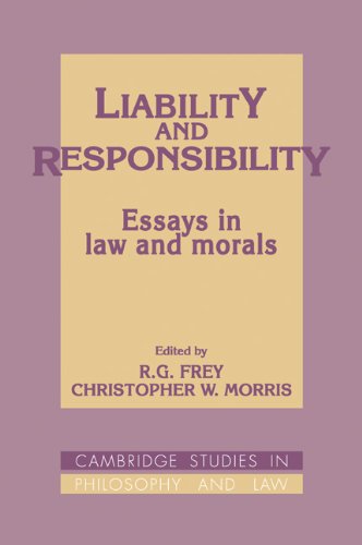 Liability and Responsibility: Essays in Law and Morals