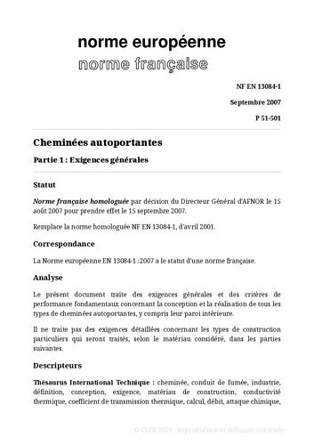 NF P51 - Fumisterie