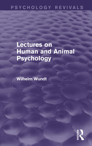 Lectures on Human and Animal Psychology