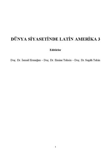 Dünya Siyasetinde Latin Amerika-3