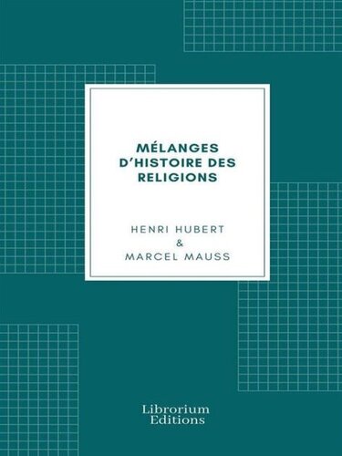 Mélanges d’histoire des Religions