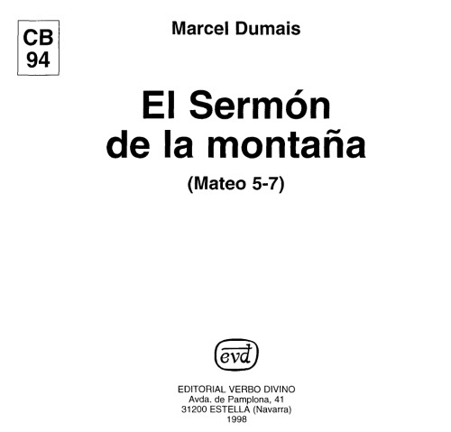 El Sermon de la Montana (Mt 5-7)