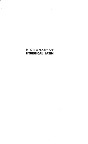 Dictionary of liturgical Latin