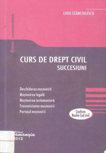 Curs de drept civil. Succesiuni
