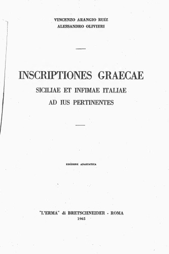 Inscriptiones graecae Siciliae et infimae Italiae ad ius pertinentes
