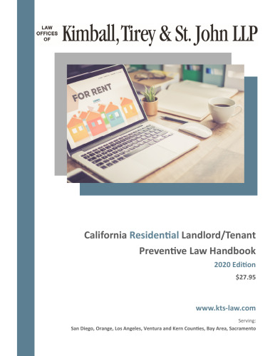 California Residential Landlord/Tenant Preventative Law Handbook, 2020 Edition